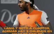 Lama y Soto a cuartos y además hay 3 chilenos en semis de dobles
