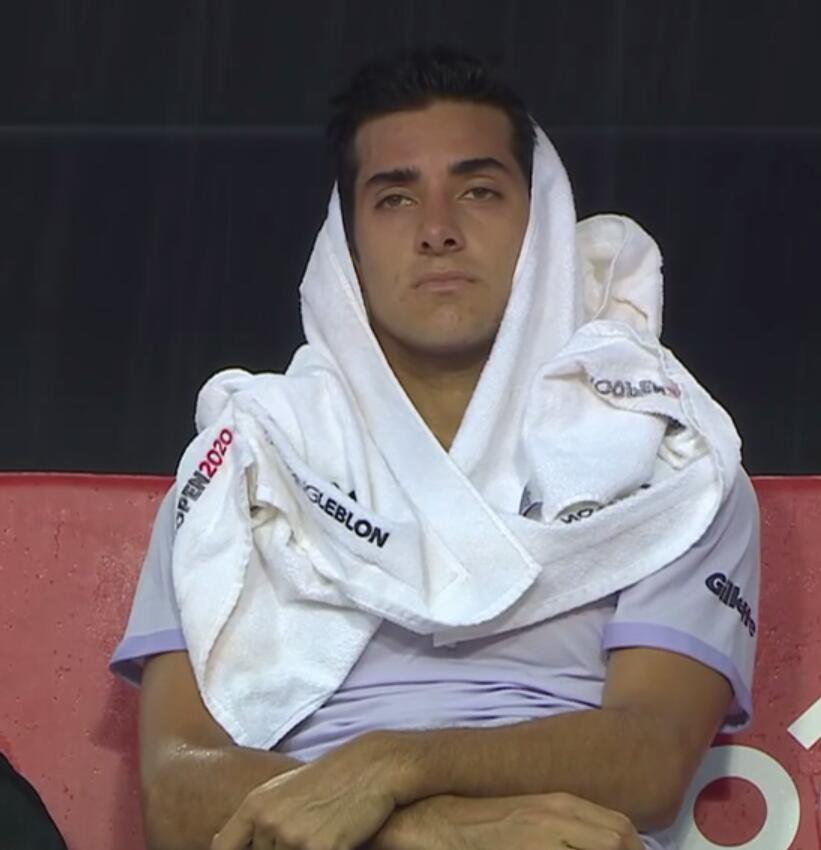 Partido entre Garin y Coric fue suspendido por lluvia