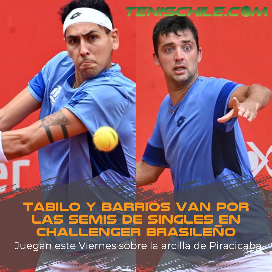 Tabilo y Barrios van por las semis de singles en Challenger brasileño