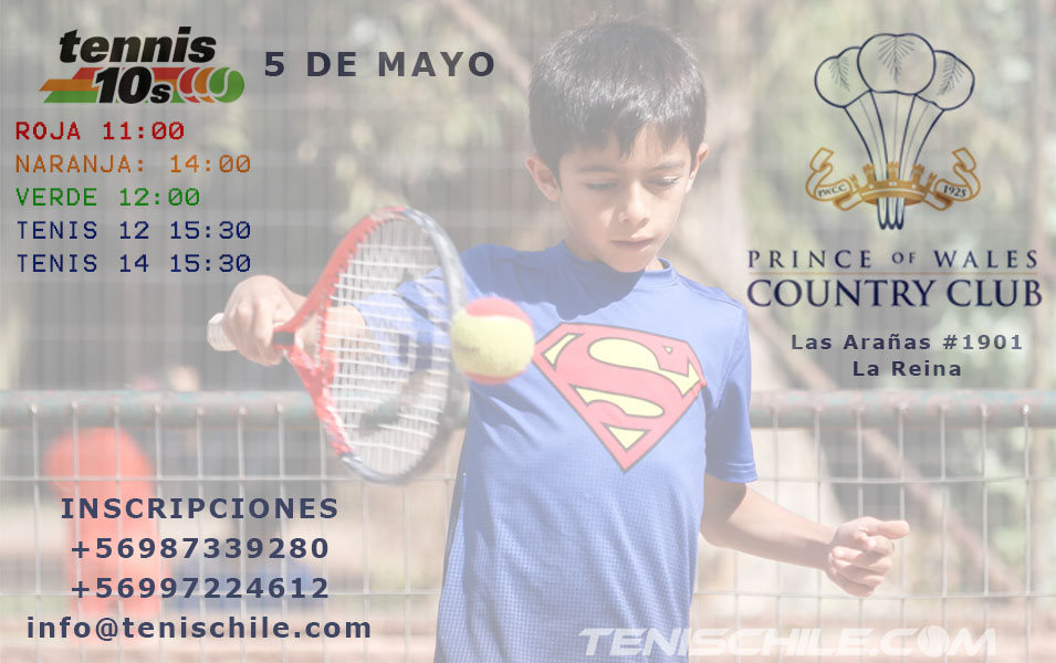 Tenis 10 este Sábado 5 en el Prince Of Wales Country Club