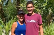 Tabilo pasa la cuarentena en Canadá raqueteando con su polola: 