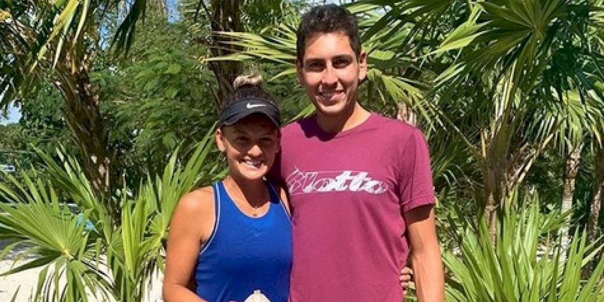 Tabilo pasa la cuarentena en Canadá raqueteando con su polola: 
