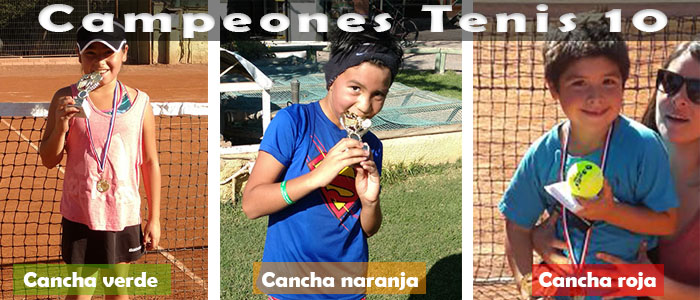 Estos son los campeones de la 5° etapa del Tenis 10