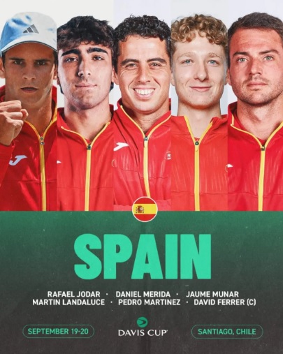 España ya tiene nómina para Copa Davis frente a Chile