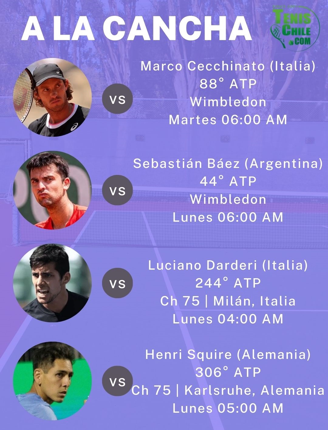 4 chilenos a la cancha
