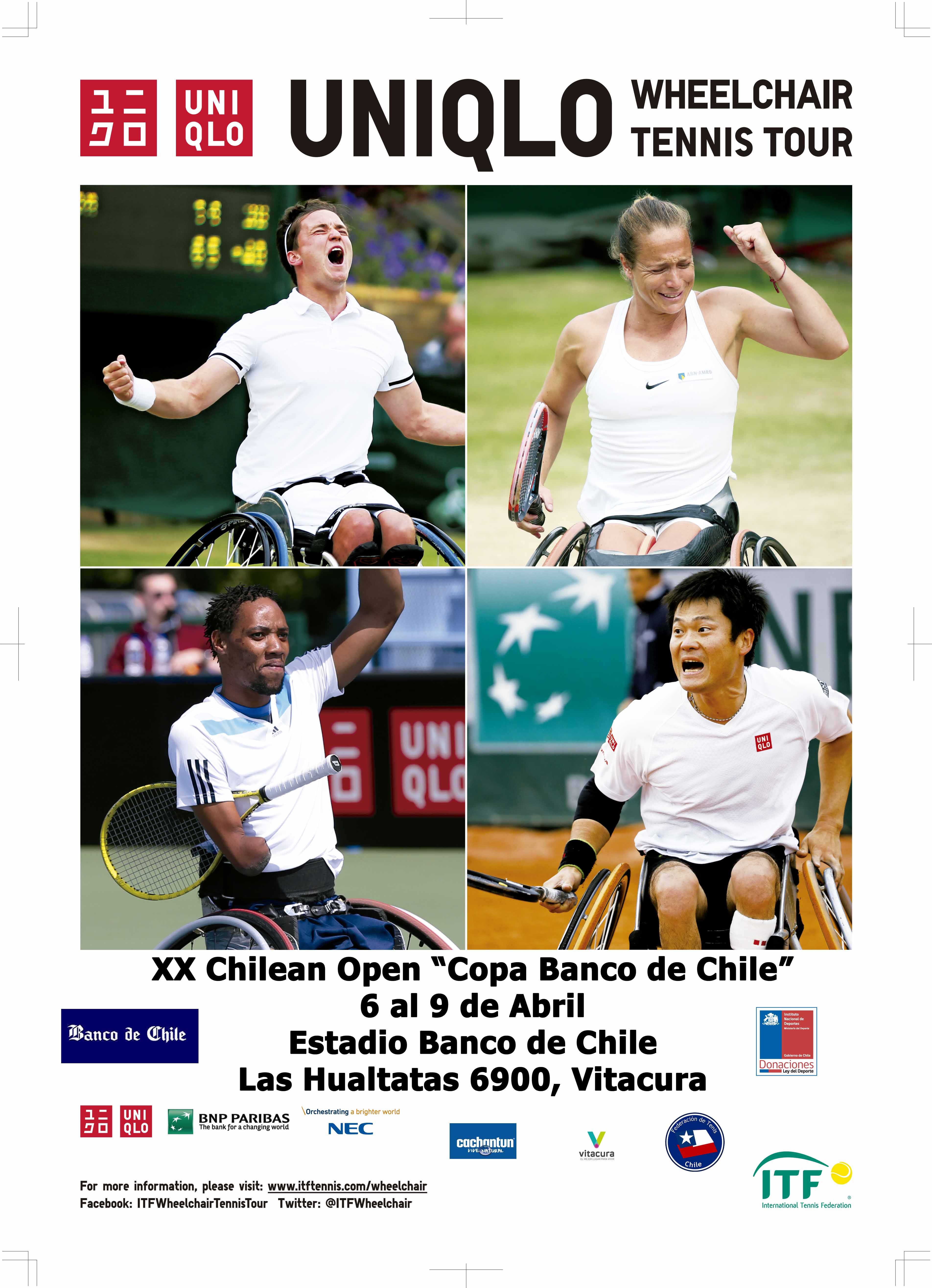 Comienza el Uniqlo Wheelchair Tennis Tour, Chile Open, Copa banco de Chile 2017