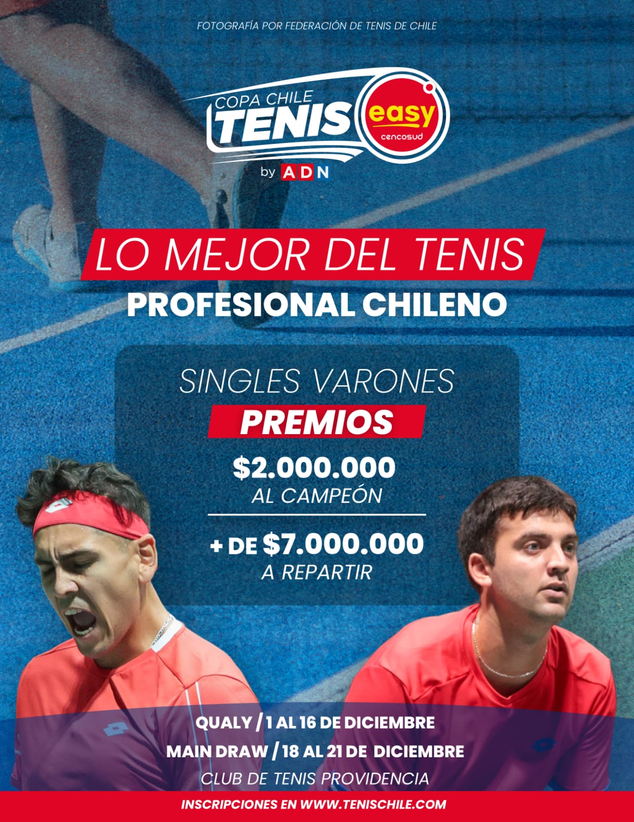 Se viene la 3a versión de la Copa Chile de Tenis Easy by ADN