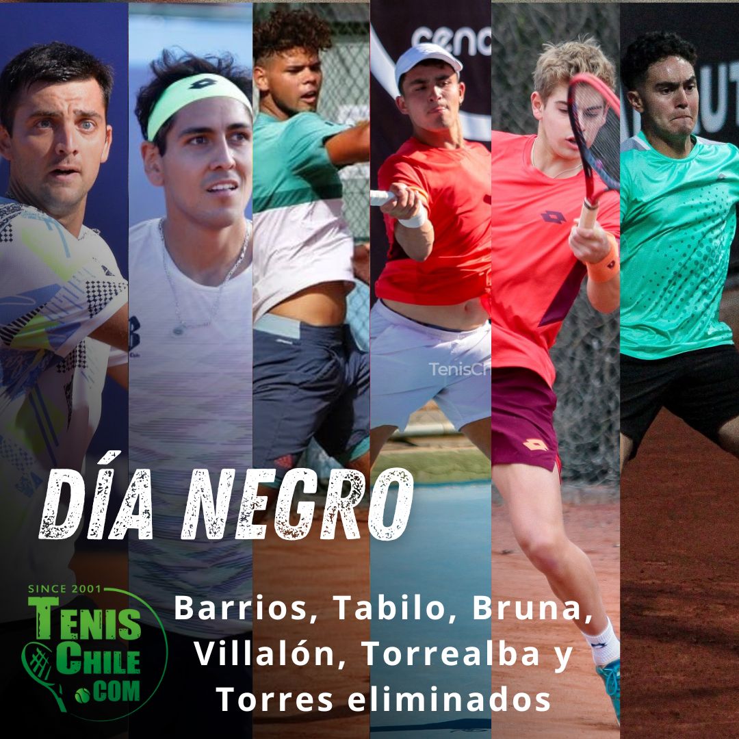 Jornada negra, 6 chilenos eliminados en sus torneos