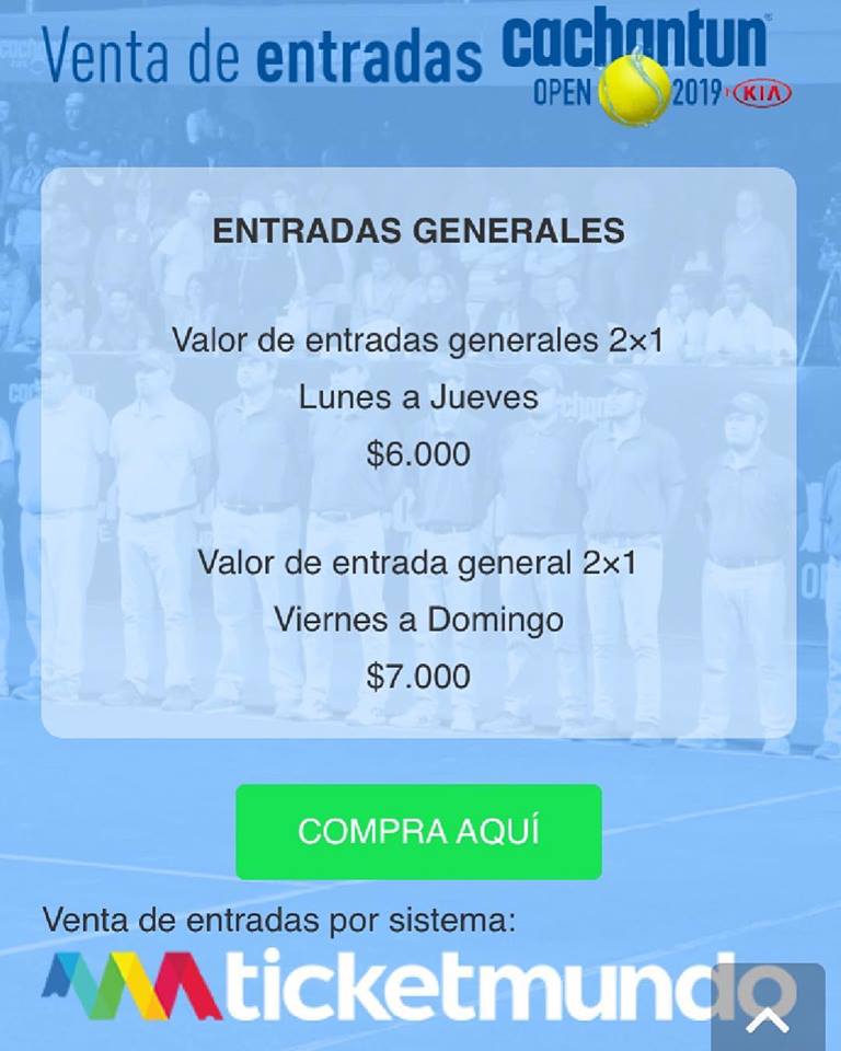 Dónde, cómo y cuánto cuestan las entradas del Challenger de Santiago?