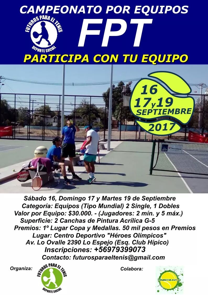 Campeonato por equipos Futuros Para el Tenis: ¡Últimos cupos, inscríbete!