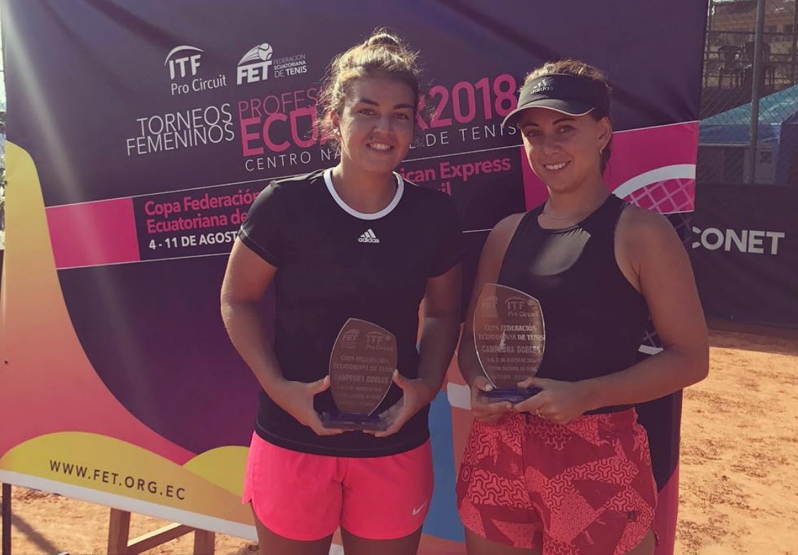 Fernanda Brito se coronó campeona del cuadro de dobles del ITF de Guayaquil