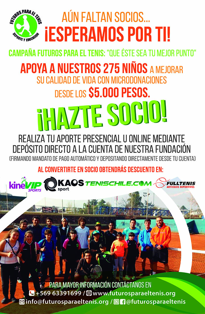 Hazte socio de Futuros para el tenis