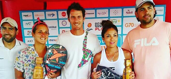 Compatriotas destacan en el circuito internacional de Tenis Playa