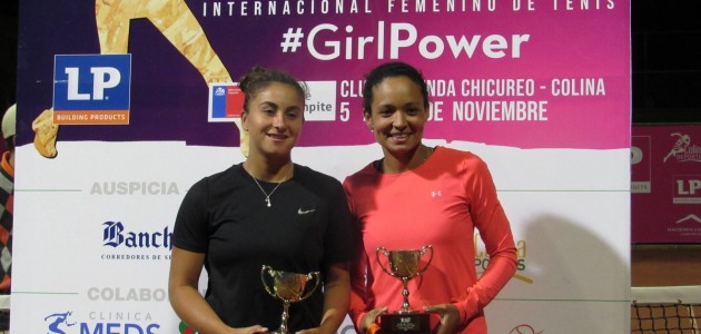 Bárbara Gatica fue vicecampeona duplas de la Copa LP Chile presentada por IND