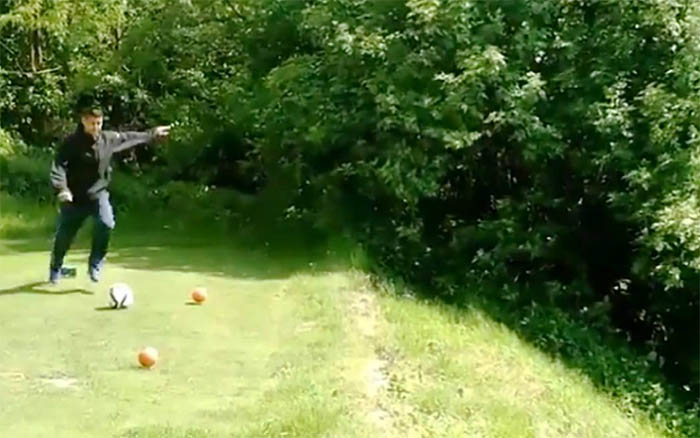 Hans Podlipnik explica porque ahora juega golf con los pies