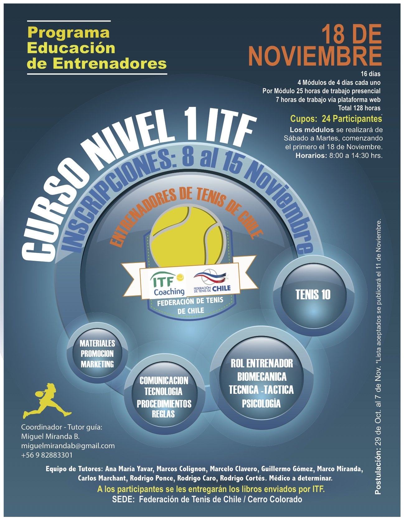 Nivel 1 ITF para entrenadores de tenis