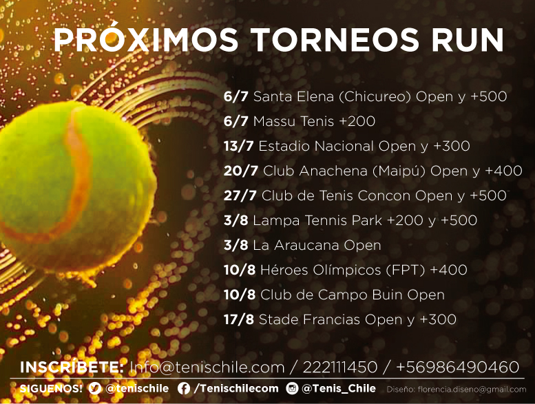 Torneos RUN en Julio y Agosto