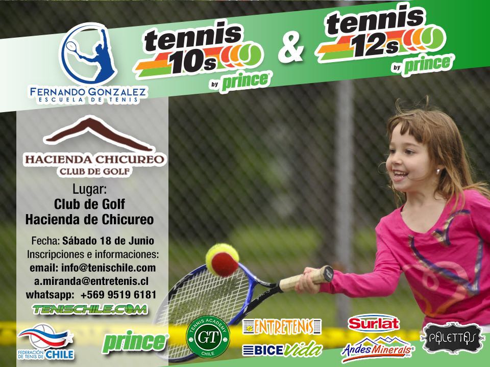 Tenis 10 y 12 en Chicureo este sábado 18