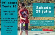 Este sábado 29 de julio la 10° etapa del tenis 10