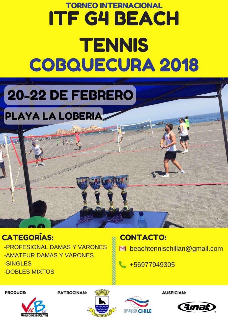 Torneo Tenis Playa Grado 4 en Cobquecura