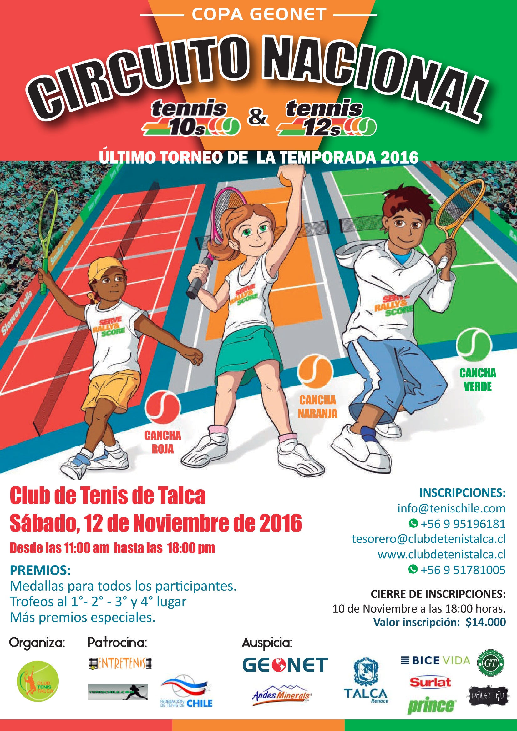 Último Tenis 10 del año en Talca