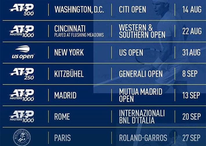 La ATP oficializa el nuevo calendario de torneos para 2020: Cuándo vuelve el tenis y las grandes novedades que tendrá el circuito